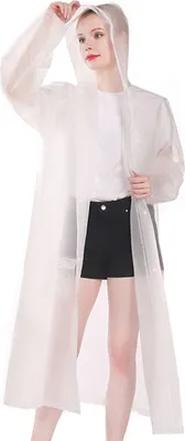 Produktbild von Regenponcho Regenmantel für Damen Herren, Regenjacke Wasserdicht , Wandern, Radfahren, Camping und Reisen,(Weiß)