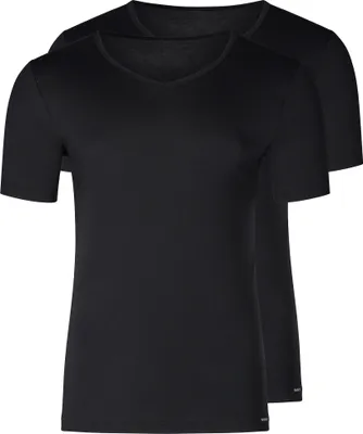 Produktbild von Skiny 2er Pack Unterhemd / Shirt Kurzarm Unterhemd / Shirt Kurzarm V-Ausschnitt für coole Styles, Körpernaher Passform, Strapazierfähig, pflegeleicht und langlebig