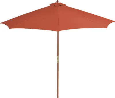 Immagine prodotto di vidaXL Ombrellone con asta in legno 300 cm terracotta