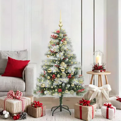 Produktbild von Möbel Künstlicher Weihnachtsbaum Grün und Weiß 150 cm - Weihnachtsgirlanden 3395174