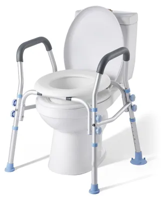 Produktbild von Toilettensitzerhöhung Toilettenerhöhung mit Armlehnen & 136 kg Tragkraft & 4 Beinen