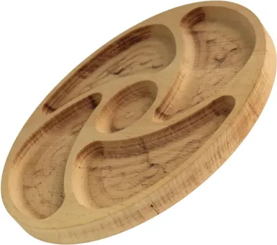Produktbild von Servierplatte aus natürlichem Holz mit 5 Fächern - Für Vorspeisen, Käse und Snacks