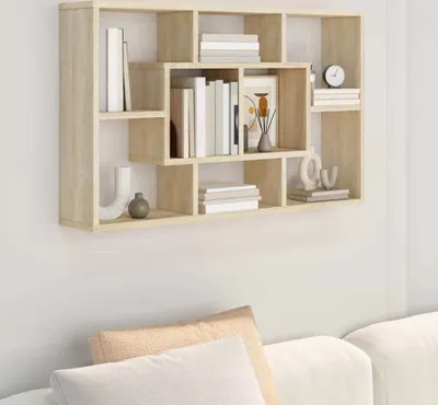 Produktbild von vidaXL Wandregal Sonoma-Eiche 85x16x52,5 cm Holzwerkstoff