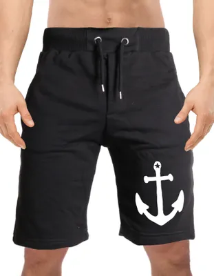 Produktbild von Herren Shorts Anker Kurze Hose Sweat Short Herren Freizeit Fitness Moonworks schwarz L