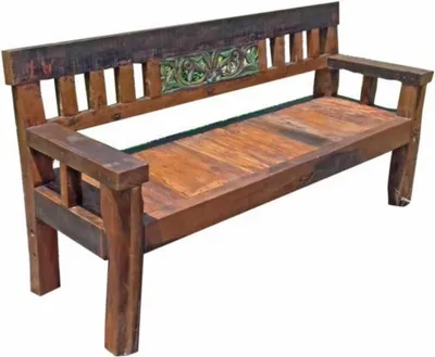 Produktbild von Gartenbank MIKKO 4-Sitzer - 180cm Breit, Teak, Dunkelbraun | Terrassenbank Wetterfest Sitzbank Outdoor Bank