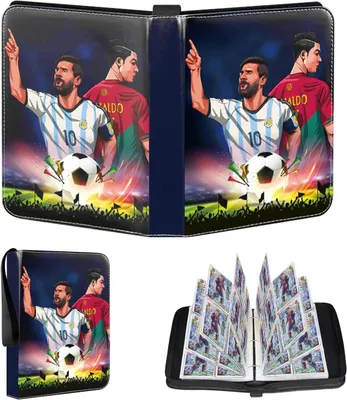 Produktbild von Sammelalbum für Fußball Karten, Sammelkarten Album, Tauschkarten Ordner,55 Seiten 440 Karten Kapazität,Kompatibel mit verschiedenen Sportkarten