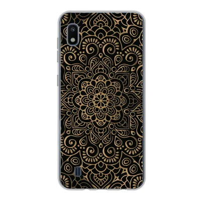Produktbild von MuchoWow® Handyhülle Schutzhülle Hülle für Samsung Galaxy A10 Goldenes Muster auf schwarzem Hintergrund Silikon Softcase Handy Hülle - Schutzhülle