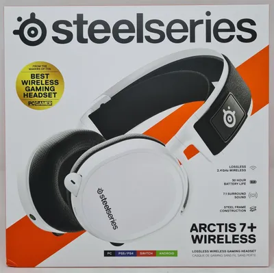 Obrázek produktu pro Bezdrátová herní náhlavní souprava SteelSeries Arctis 7+, bílá (5707119049368)