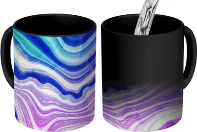 Produktbild von MuchoWow® Zauber Tasse Zaubertasse Magic Marmor - Lila - Muster 350 ml Farbwechsel Becher Geschenk Geschenkidee - Magic-Tasse - Fototasse - Keramiktassen - Bilder - Tasse Kaffee - Getränkbecher - Kaff