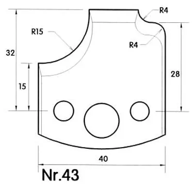 Immagine prodotto di BRÜCK UNI - Lama profilata n. 43 HSS | 36343