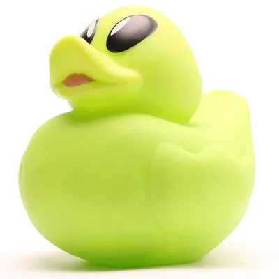 Produktbild von Badeente Alien XL grün Vinyl 15 cm