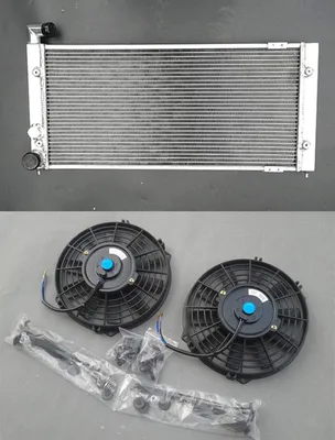 Imagen del producto de Radiador de aluminio - Radiador de refrigeración - Radiador de motor - Ventilador del radiador - Sistema de refrigeración