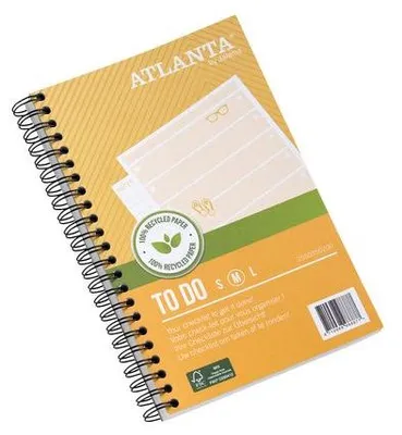 Obrázok produktu pre Atlanta von Jalema – Potrebné veci. Recyklovaný papier. Leto. 195 x 125 mm. 100 listov. 70 g. Žltá farba. 2 kusy