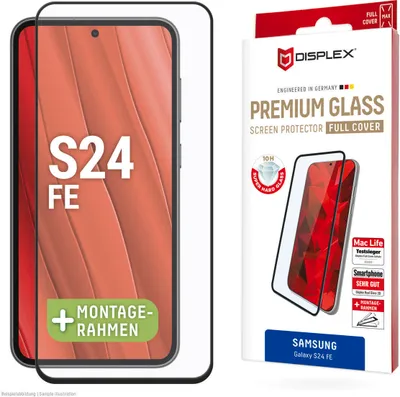 Obrázok produktu pre Displex Premium Screen Protector (Full Cover, 10H) pre Samsung Galaxy S24 FE, Eco Mounting Frame, Full Cover