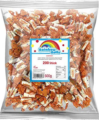 Produktbild von Tise Rainbow Rolls Traubenzucker Rollen Wurfmaterial 200 Stück