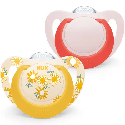 Obrázok produktu pre Nuk 10.176.287 STAR 6-18M Silikón-Schnuller, bez BPA