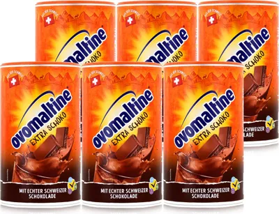 Produktbild von Ovomaltine Malzhaltiges Getränkepulver extra Schoko 450g (6er Pack)