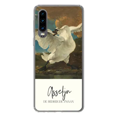 Produktbild von MuchoWow® Handyhülle Schutzhülle Hülle für Huawei P30 Der gefährdete Schwan - Asselijn - Alte Meister Silikon Softcase Handy Hülle - Kartenbesitzer