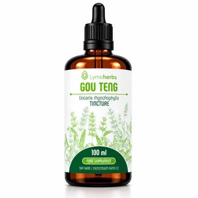 Produktbild von Gou Teng (Uncaria rhynchophylla) Tinktur 1:2 (100ml), KI-generiertes Bild