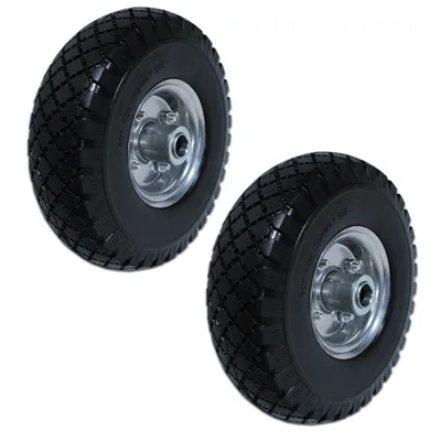 Produktbild von Sackkarrenrad Ersatzrad 3.00-4 PolyurethanVollgummi Reifen Gummirad pannensicher D-85 mm 2 Stück