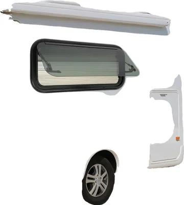 Produktbild von RV Ausziehfenster, 700 x 300 mm, Aluminiumlegierung, Sicherheitsglas, Max. Öffnungswinkel 85°, Sandwichmontage