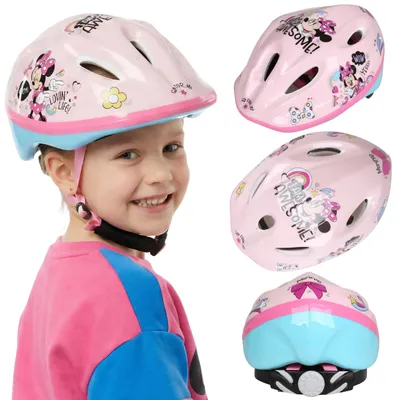 Produktbild von DISNEY Minnie Mouse Kinder-Fahrradhelm für Mädchen, leicht, verstellbar 52–56 cm