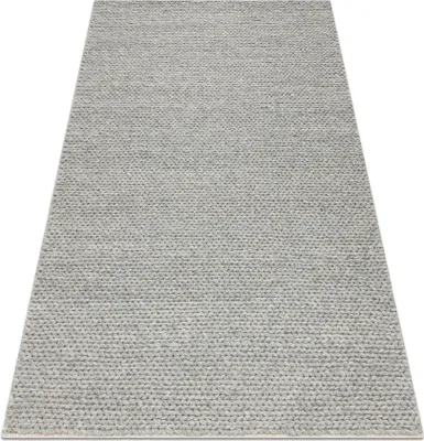 Produktbild von Wollteppich TAHAR 99004G grau - HANDGEWEBT Schlinge, uniform Grau 90x150 cm