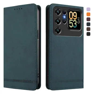 Image de Housse pour Oukitel C62 / C62 Pro,Polyuréthanerétro en cuir avec rabat et pochette pour carte et magnétique vert