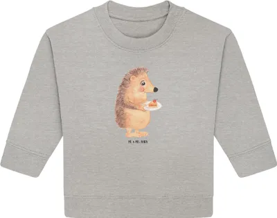 Produktbild von Mr. & Mrs. Panda Organic Baby Pullover Igel Kuchenstück 24. - 36. Monat - Heather Grey - Geschenk, Essen Spruch, Kuchen, Geburtstagskuchen, Lustige Sprüche, Torte, Backen