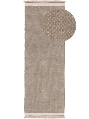 Produktbild von Wollteppich Karla Läufer Grau 80x250 cm