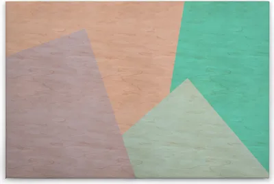 Produktbild von Leinwandbild Geometrisch 60 x 90 cm - Wandbild Abstrakt Bunt Grün - Keilrahmen Wohnzimmerdeko Wanddeko Wandgemälde