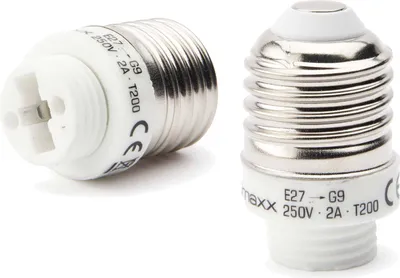 Produktbild von Lampenfassung E27 auf G9 Adapter für gängige Leuchtmittel