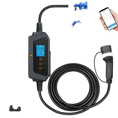 Obrázek produktu pro Nabíjecí stanice pro elektromobily, kabel typu wallbox 2, ovládání APP WIFI, 7KW APP