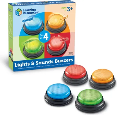 Produktbild von Learning Resources Lights and Sounds Buzzers, 3 Jahr(e), Batterien erforderlich, AAA, Mehrfarbig