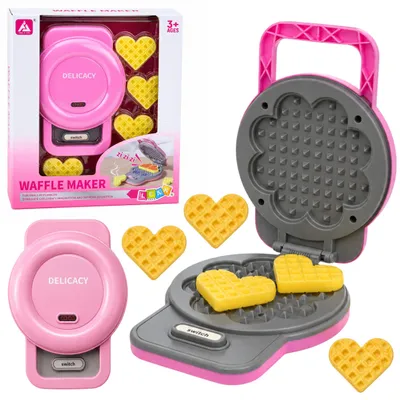 Immagine prodotto di Macchina per waffle per bambini - Waffle con luci e suoni che cambiano colore - Rosa