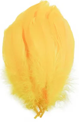 20 schöne Gänsefedern Kostümzubehör ca. 14-17,gelb