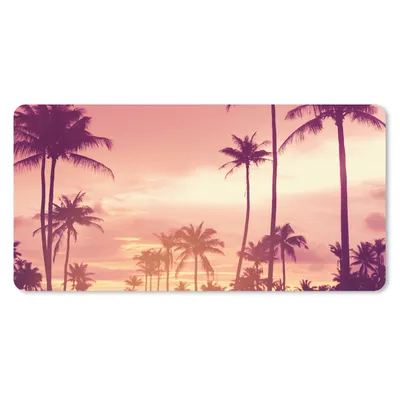 Produktbild von MuchoWow® Schreibtischunterlage Himmel - Palme - Abend - Natur - Tropisch 80x40 cm - XXL Mauspad - Gaming Mauspad
