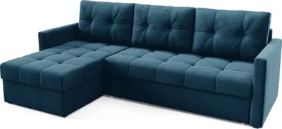 Produktbild von BETTSO Bequemes Steppsofa OLIVIA Universal Ecksofa blau für das Wohnzimmer