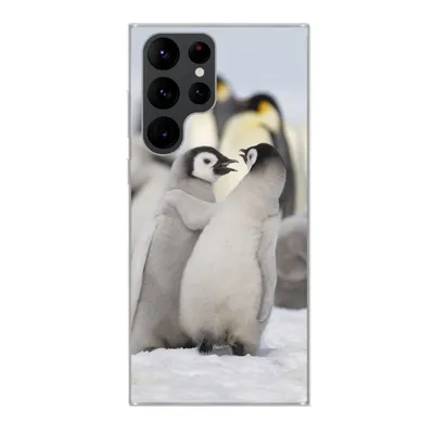 Produktbild von MuchoWow® Handyhülle Schutzhülle Hülle für Samsung Galaxy S22 Ultra Pinguine - Schnee - Tiere Silikon Softcase Handy Hülle - Abbildung
