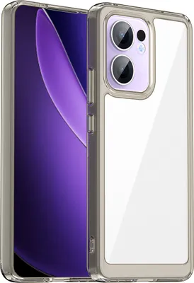 Image de Etui pour OPPO Reno13 F transparent, antichoc Etui de protection en silicone TPU gris titane