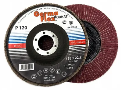 Produktbild von Germaflex Lamellenschleifscheibe 125mm P120 Metall Holz