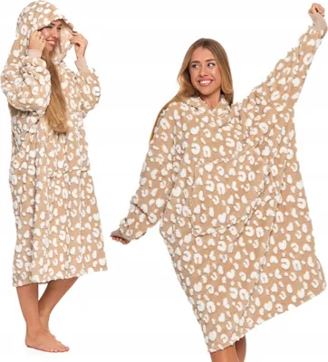 Produktbild von KOCOBLUZA Ärmeldecke meliert Großes Kapuzensweatshirt Warm Plüsch MORAJ