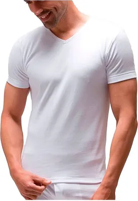 Immagine prodotto di Rapife Baselayer a maniche corte con scollo a V Bianco L Uomo Bianco L