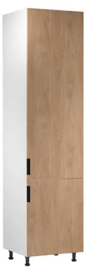 Produktbild von Schrank für Einbaukühlschrank SALERNO – Breite 60 cm, weiß/eiche