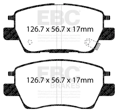 Immagine prodotto di EBC Kit pastiglie freno ULTIMAX2 Anteriore Opel Vauxhall