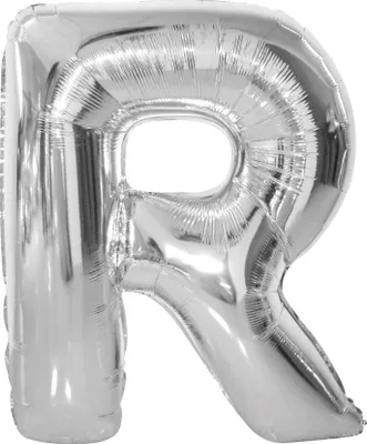 Obrázek produktu pro Balón fóliový - písmeno R - strieborný - 102 cm