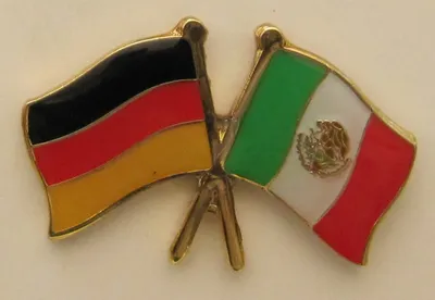 Produktbild von Mexiko / Deutschland Freundschafts Pin Anstecker Flagge Fahne Nationalflagge