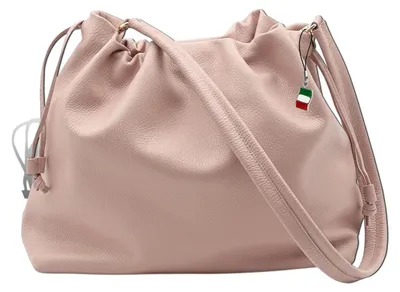 Produktbild von Florence Leder Tasche Damen Schultertasche Beuteltasche rosa 42 x8x30cm inklusive Italien Flagge D2OTF197A1