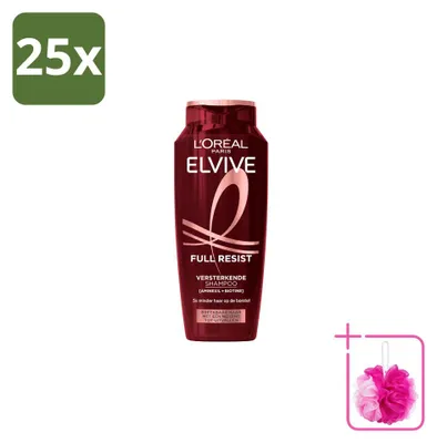 Zdjęcie produktu dla 25 sztuk szamponu L'Oréal Paris Elvive Full Resist - wzmacniający, zawiera Aminexil i biotynę - 250 ml - zestaw ekonomiczny