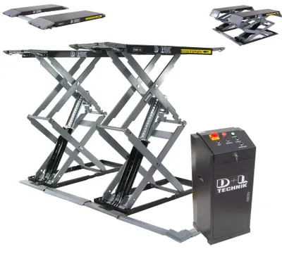 Produktbild von Doppel Scherenhebebühne 3500 kg Hubhöhe 1900mm Bühne Hebebühne 3.5t Reifendienst 06302